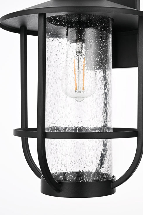 Elegant Lighting Janney 1 Light Wall sconce W11 Inch E12 Inch H17 Inch L1 in Black (1Box) Model: OD314W17BK