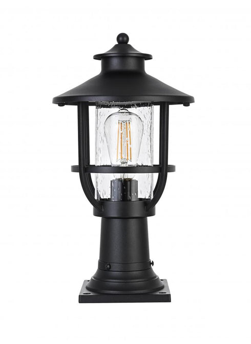 Elegant Lighting Janney 7 inch Outdoor Pendant in Black Model: OD314P17BK
