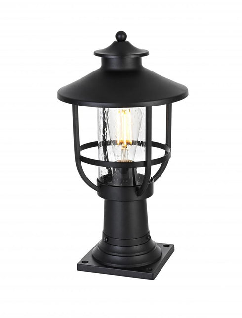Elegant Lighting Janney 7 inch Outdoor Pendant in Black Model: OD314P17BK