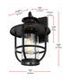 Elegant Lighting Janney 7 inch Outdoor Pendant in Black Model: OD314W13BK