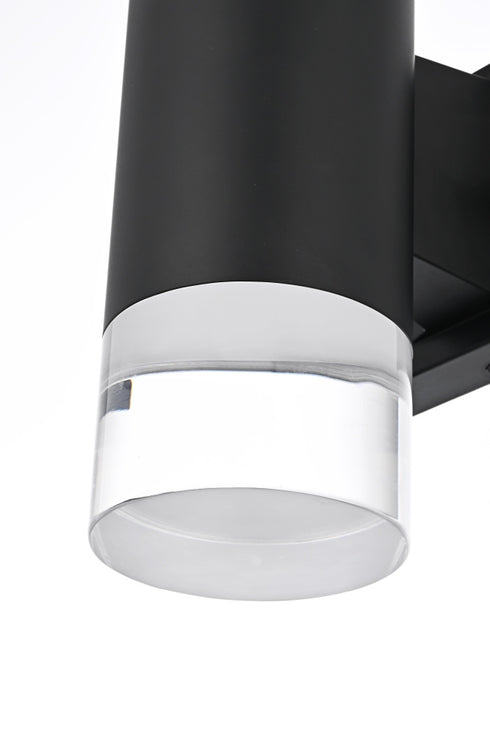 Elegant Lighting Jase 1 Light Wall Sconce W5 Inch xH9 Inch xE6 Inch in Black Model: OD810W9BK