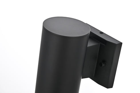 Elegant Lighting Jase 1 Light Wall Sconce W5 Inch xH9 Inch xE6 Inch in Black Model: OD810W9BK