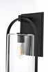 Elegant Lighting Jaxson 1 Light Wall Sconce W10 Inch xH24 Inch xE10 Inch in Black Model: OD811W24BK