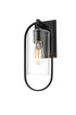 Elegant Lighting Jaxson 1 Light Wall Sconce W6 Inch xH15 Inch xE6 Inch in Black Model: OD811W15BK