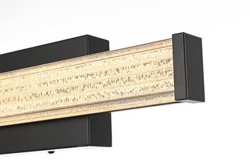 Elegant Lighting Jaxx 1 Light Wall Sconce L16 Inch E4.5 Inch H4.3 Inch LED 8 Watt 3CCT in Black Model: LD303W16BK