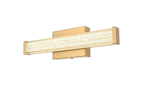 Elegant Lighting Jaxx 1 Light Wall Sconce L16 Inch E4.5 Inch H4.3 Inch LED 8 Watt 3CCT in Satin Gold Model: LD303W16SG