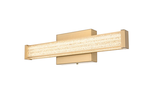 Elegant Lighting Jaxx 1 Light Wall Sconce L16 Inch E4.5 Inch H4.3 Inch LED 8 Watt 3CCT in Satin Gold Model: LD303W16SG
