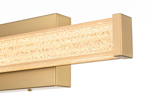 Elegant Lighting Jaxx 1 Light Wall Sconce L16 Inch E4.5 Inch H4.3 Inch LED 8 Watt 3CCT in Satin Gold Model: LD303W16SG