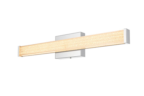 Elegant Lighting Jaxx 1 Light Wall Sconce L24 Inch E4.5 Inch H4.3 Inch LED 14 Watt 3CCT in Chrome Model: LD303W24C