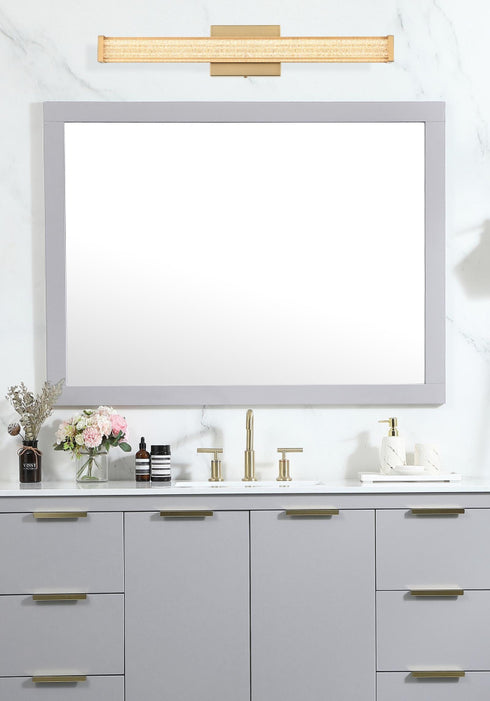 Elegant Lighting Jaxx 1 Light Wall Sconce L24 Inch E4.5 Inch H4.3 Inch LED 14 Watt 3CCT in Satin Gold Model: LD303W24SG