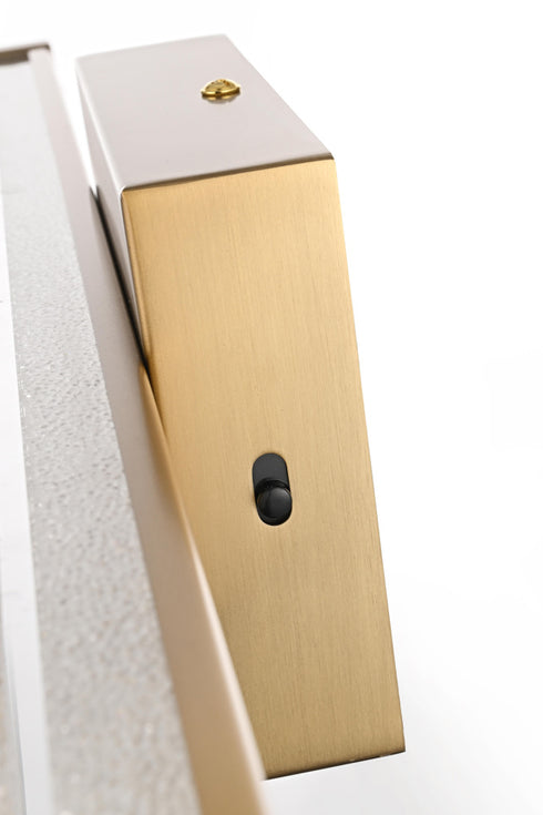 Elegant Lighting Jaxx 1 Light Wall Sconce L24 Inch E4.5 Inch H4.3 Inch LED 14 Watt 3CCT in Satin Gold Model: LD303W24SG