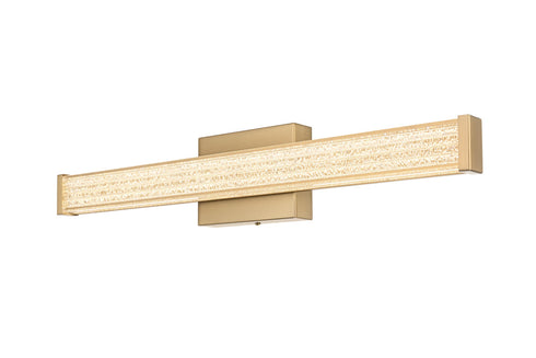 Elegant Lighting Jaxx 1 Light Wall Sconce L24 Inch E4.5 Inch H4.3 Inch LED 14 Watt 3CCT in Satin Gold Model: LD303W24SG