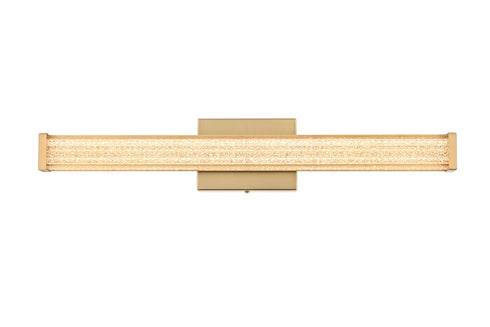 Elegant Lighting Jaxx 1 Light Wall Sconce L24 Inch E4.5 Inch H4.3 Inch LED 14 Watt 3CCT in Satin Gold Model: LD303W24SG