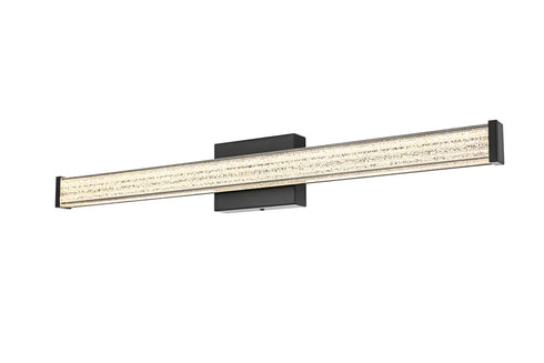 Elegant Lighting Jaxx 1 Light Wall Sconce L31 Inch E4.5 Inch H4.3 Inch LED 18 Watt 3CCT in Black Model: LD303W31BK