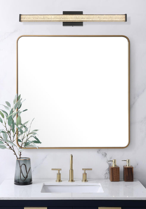 Elegant Lighting Jaxx 1 Light Wall Sconce L31 Inch E4.5 Inch H4.3 Inch LED 18 Watt 3CCT in Black Model: LD303W31BK