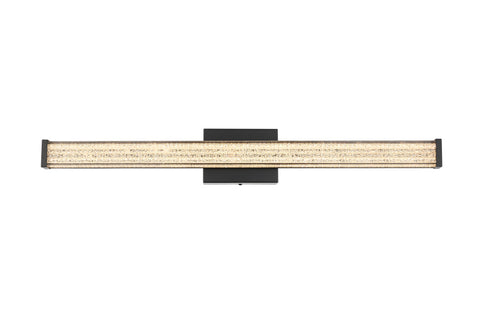 Elegant Lighting Jaxx 1 Light Wall Sconce L31 Inch E4.5 Inch H4.3 Inch LED 18 Watt 3CCT in Black Model: LD303W31BK