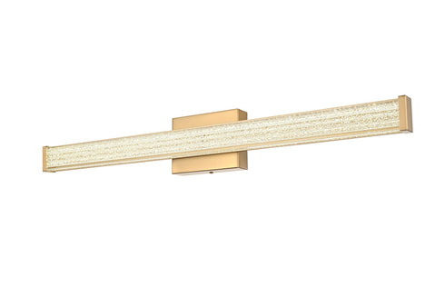 Elegant Lighting Jaxx 1 Light Wall Sconce L31 Inch E4.5 Inch H4.3 Inch LED 18 Watt 3CCT in Satin Gold Model: LD303W31SG