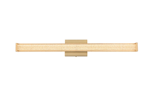 Elegant Lighting Jaxx 1 Light Wall Sconce L31 Inch E4.5 Inch H4.3 Inch LED 18 Watt 3CCT in Satin Gold Model: LD303W31SG