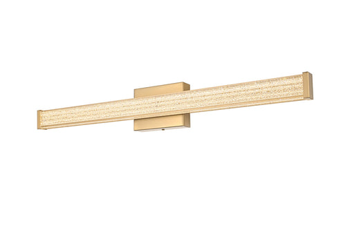 Elegant Lighting Jaxx 1 Light Wall Sconce L31 Inch E4.5 Inch H4.3 Inch LED 18 Watt 3CCT in Satin Gold Model: LD303W31SG