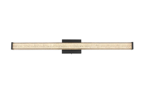 Elegant Lighting Jaxx 1 Light Wall Sconce L36 Inch E4.5 Inch H4.3 Inch LED 24 Watt 3CCT in Black Model: LD303W36BK