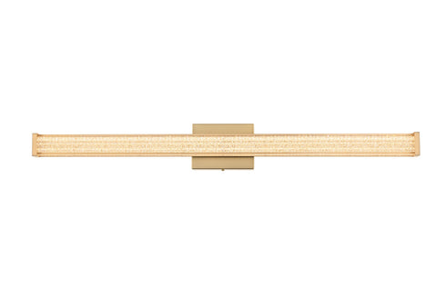 Elegant Lighting Jaxx 1 Light Wall Sconce L36 Inch E4.5 Inch H4.3 Inch LED 24 Watt 3CCT in Satin Gold Model: LD303W36SG