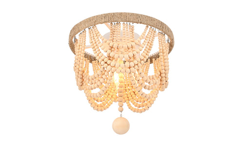 Elegant Lighting Jolie 3 Light Flush Mount D12 Inch H14 Inch in Beige Model: LD306F12BG