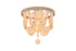 Elegant Lighting Jolie 3 Light Flush Mount D12 Inch H14 Inch in Beige Model: LD306F12BG