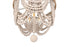 Elegant Lighting Jolie 3 Light Flush Mount D12 Inch H14 Inch White in Antique white Finish Model: LD306F12WH