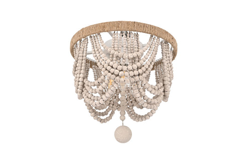 Elegant Lighting Jolie 3 Light Flush Mount D12 Inch H14 Inch White in Antique white Finish Model: LD306F12WH