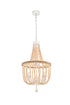 Elegant Lighting Jolie 3 Light Pendant D16 Inch H47 Inch in Beige Model: LD306D16BG
