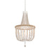 Elegant Lighting Jolie 3 Light Pendant D16 Inch H47 Inch White in Antique white Finish Model: LD306D16WH