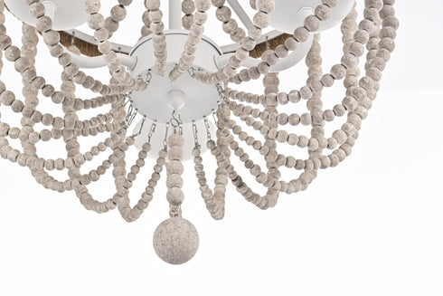 Elegant Lighting Jolie 3 Light Pendant D16 Inch H47 Inch White in Antique white Finish Model: LD306D16WH