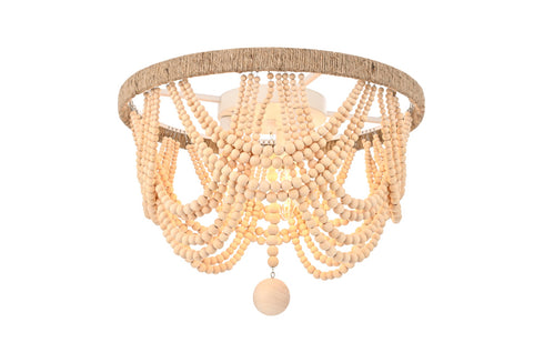 Elegant Lighting Jolie 4 Light Flush Mount D16 Inch H14 Inch in Beige Model: LD306F16BG