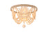 Elegant Lighting Jolie 4 Light Flush Mount D16 Inch H14 Inch in Beige Model: LD306F16BG