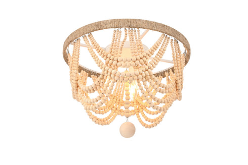 Elegant Lighting Jolie 4 Light Flush Mount D16 Inch H14 Inch in Beige Model: LD306F16BG