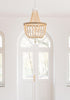 Elegant Lighting Jolie 4 Light Pendant D20 Inch H47 Inch in Beige Model: LD306D20BG