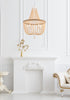 Elegant Lighting Jolie 5 Light Pendant D24 Inch H47 Inch in Beige Model: LD306D24BG