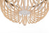 Elegant Lighting Jolie 5 Light Pendant D24 Inch H47 Inch in Beige Model: LD306D24BG