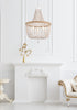 Elegant Lighting Jolie 5 Light Pendant D24 Inch H47 Inch White in Antique white Finish Model: LD306D24WH