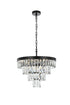 Elegant Lighting Josephine 10 Light Pendant D20 Inch H14 Inch L10 Black in Black and Clear Finish Model: 1060D20BK
