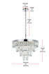 Elegant Lighting Josephine 10 Light Pendant D20 Inch H14 Inch L10 Chrome in Chrome and Clear Finish Model: 1060D20C