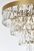 Elegant Lighting Josephine 10 Light Pendant D20 Inch H14 Inch L10 Satin Gold in Satin Gold and Clear Finish Model: 1060D20SG