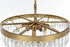 Elegant Lighting Josephine 10 Light Pendant D20 Inch H14 Inch L10 Satin Gold in Satin Gold and Clear Finish Model: 1060D20SG
