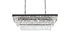 Elegant Lighting Josephine 12 Light Pendant L36 Inch W16 Inch 11.5 Inch L12 Black in Black and Clear Finish Model: 1060G36BK
