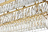 Elegant Lighting Josephine 12 Light Pendant L36 Inch W16 Inch 11.5 Inch L12 Satin Gold in Satin Gold and Clear Finish Model: 1060G36SG
