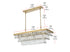 Elegant Lighting Josephine 12 Light Pendant L36 Inch W16 Inch 11.5 Inch L12 Satin Gold in Satin Gold and Clear Finish Model: 1060G36SG