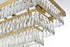 Elegant Lighting Josephine 12 Light Pendant L36 Inch W16 Inch 11.5 Inch L12 Satin Gold in Satin Gold and Clear Finish Model: 1060G36SG