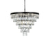 Elegant Lighting Josephine 13 Light Pendant D27.5 Inch H20.5 Inch L13 Black in Black and Clear Finish Model: 1060D27BK