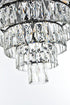Elegant Lighting Josephine 13 Light Pendant D27.5 Inch H20.5 Inch L13 Black in Black and Clear Finish Model: 1060D27BK