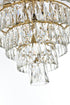 Elegant Lighting Josephine 13 Light Pendant D27.5 Inch H20.5 Inch L13 Satin Gold in Satin Gold and Clear Finish Model: 1060D27SG